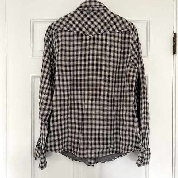 Lucky Brand Long Sleeve Pearl Snap Plaid Shirt - Picture 2 of 10
